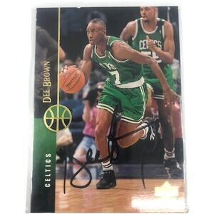 1994 Upper Deck #58 Dee Brown Boston Celtics Autographed Basketball Card